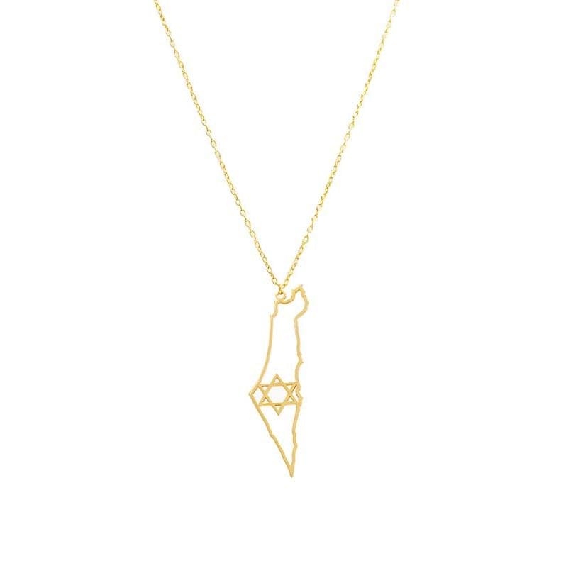 By Adina Eden Necklaces Gold-Plated Cutout Star of David Israel Necklace