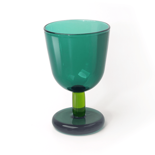 Glass Buttercup Kiddush Cup - Emerald/Grass