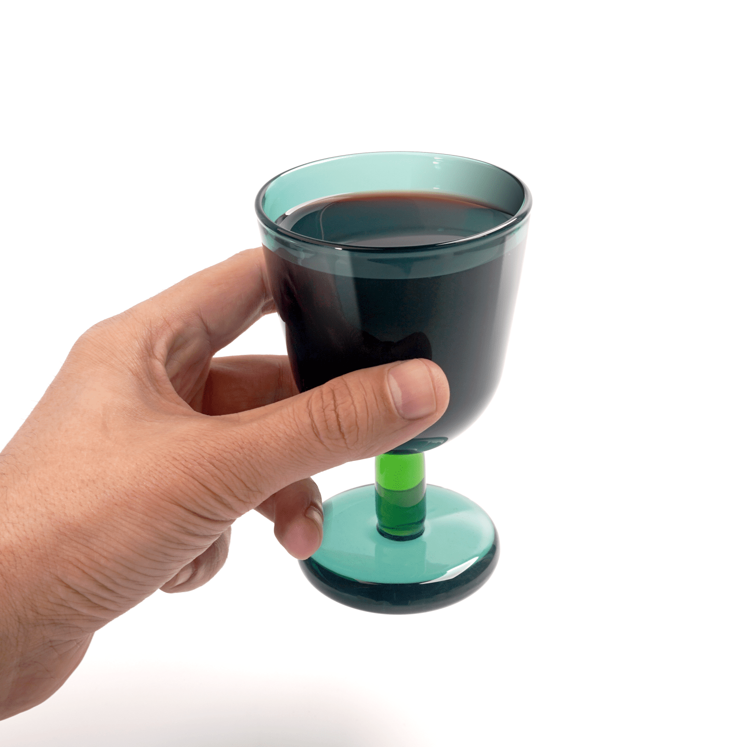 Tchotchke Judaica - Glass Buttercup Kiddush Cup - Emerald/Grass - ModernTribe