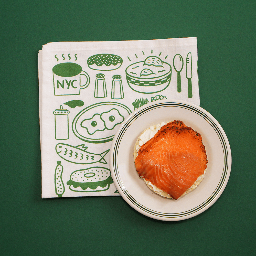 By the By Tea Towels Green Schmear Tea Towel - Blue or Green