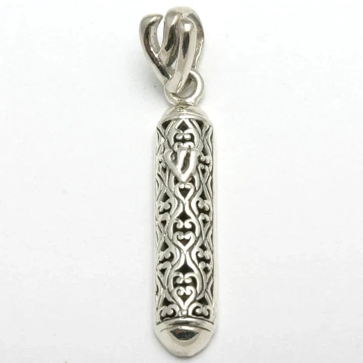 Bareket Jewelry - Filigree Shin Mezuzah Necklace - Sterling Silver - ModernTribe