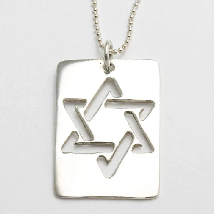 Bareket Jewelry - Star of David Dog Tag Necklace - Sterling Silver - ModernTribe