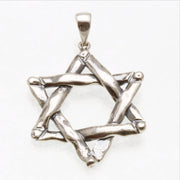 Bareket Jewelry Necklaces Large Woven Star of David Pendant - Sterling Silver
