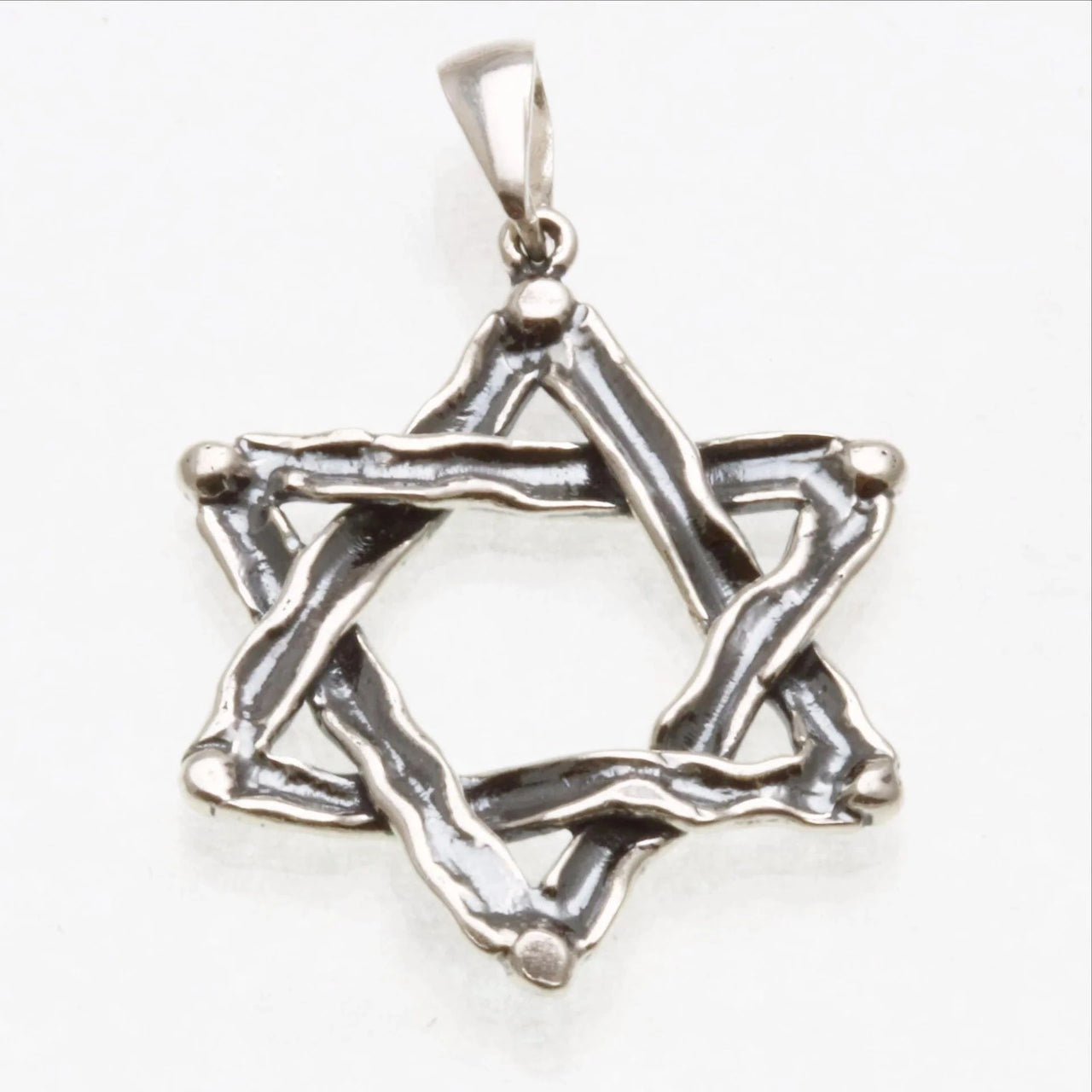 Bareket Jewelry - Oxidized Woven Star of David Necklace - Sterling Silver - ModernTribe