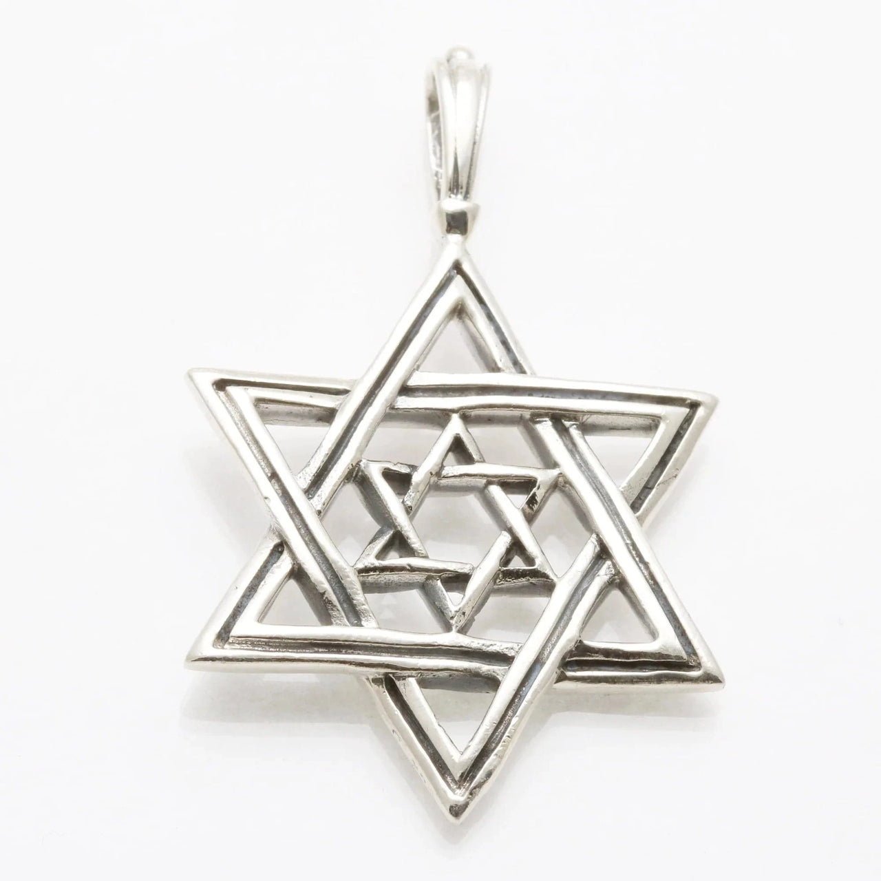 Bareket Jewelry - Double - Sided Oxidized Star of David Necklace - Sterling Silver - ModernTribe