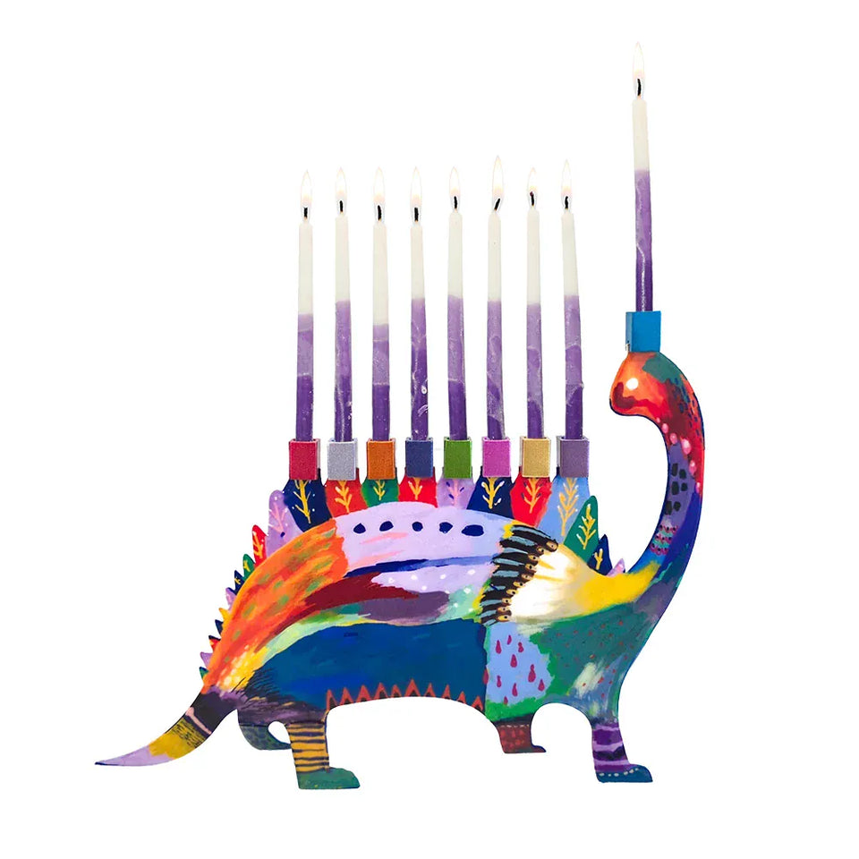 Colorful Dinosaur Menorah by Yair Emanuel