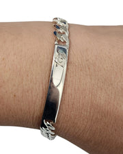 Bareket Jewelry Bracelets Personalized Men's Star of David ID Bracelet - Sterling Silver