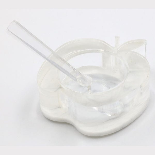 Majestic Giftware - Lucite Apple - Shaped Honey Dish - Marble Finish - ModernTribe