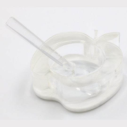 Lucite Apple-Shaped Honey Dish - Marble Finish