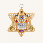 Karma and Luck Wall Hamsas Sacred Fusion Evil Eye and Star of David Gemstone Home Blessing