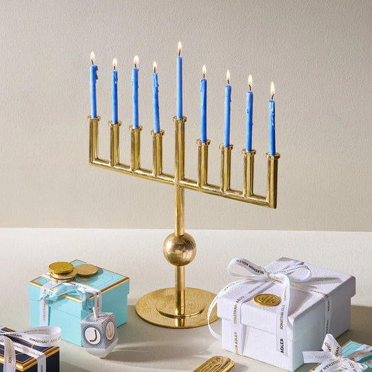 Brass Vienna Menorah by Jonathan Adler