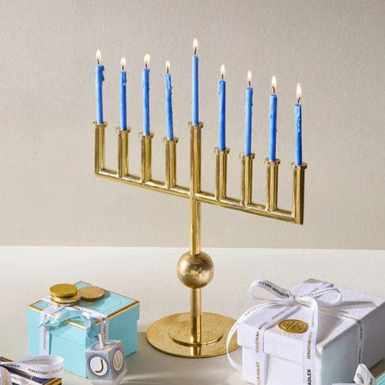 Brass Vienna Menorah by Jonathan Adler