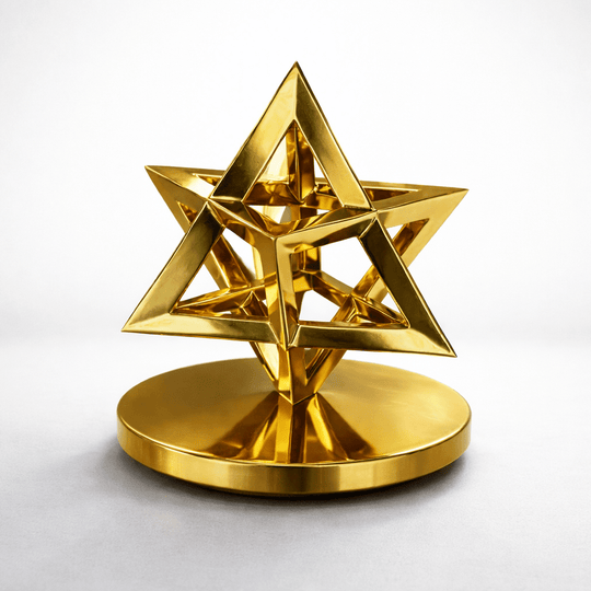 Gold Heart of David Sculpture by Benjamin Zev