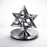 Heart of David - Silver Heart of David Sculpture by Benjamin Zev - ModernTribe