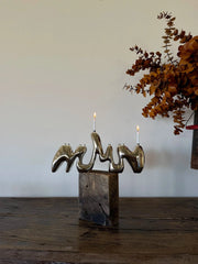Hannah Polskin Menorahs Nickel Menorah by Hannah Polskin