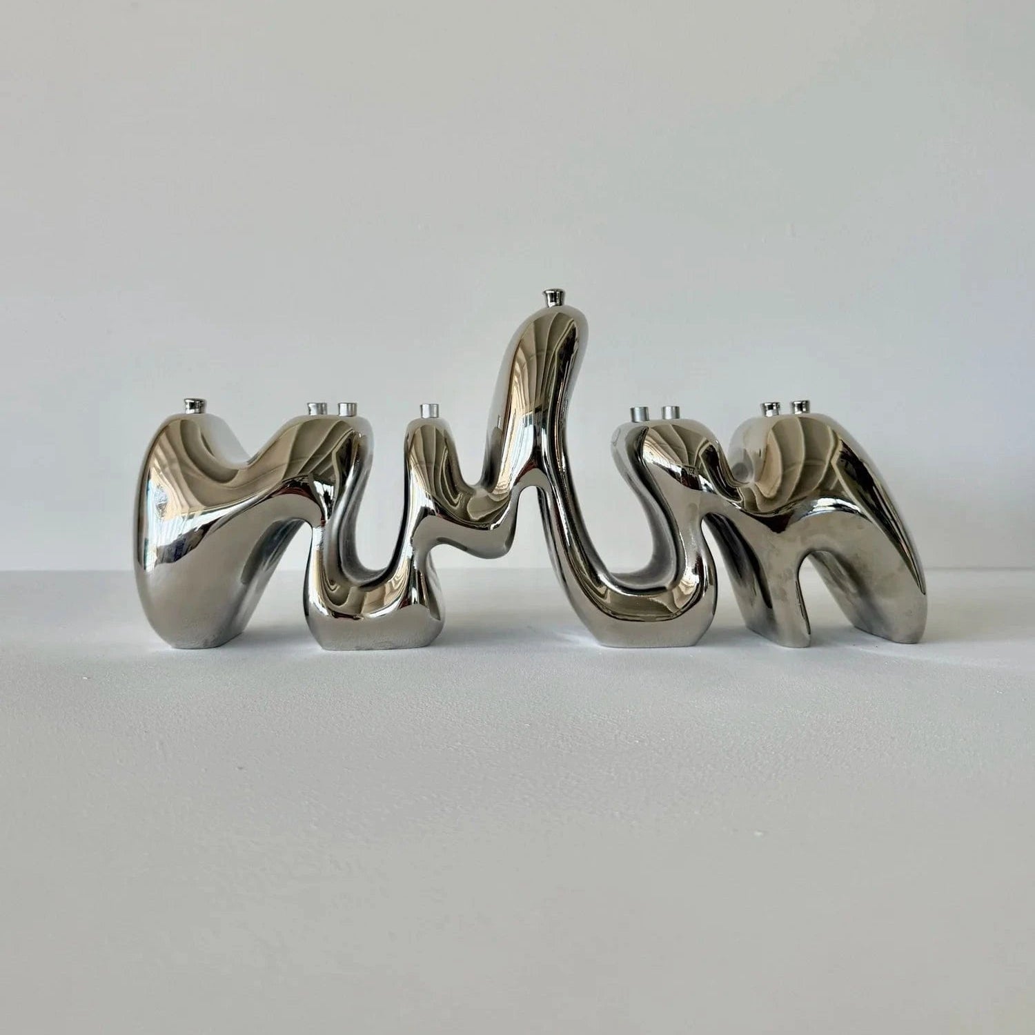 Hannah Polskin Menorahs Nickel Menorah by Hannah Polskin