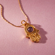 &LIVY - Hamsa Chain Slider Adjustable Necklace - 22k Gold - Plated or Silver - ModernTribe