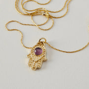 &LIVY - Hamsa Chain Slider Adjustable Necklace - 22k Gold - Plated or Silver - ModernTribe