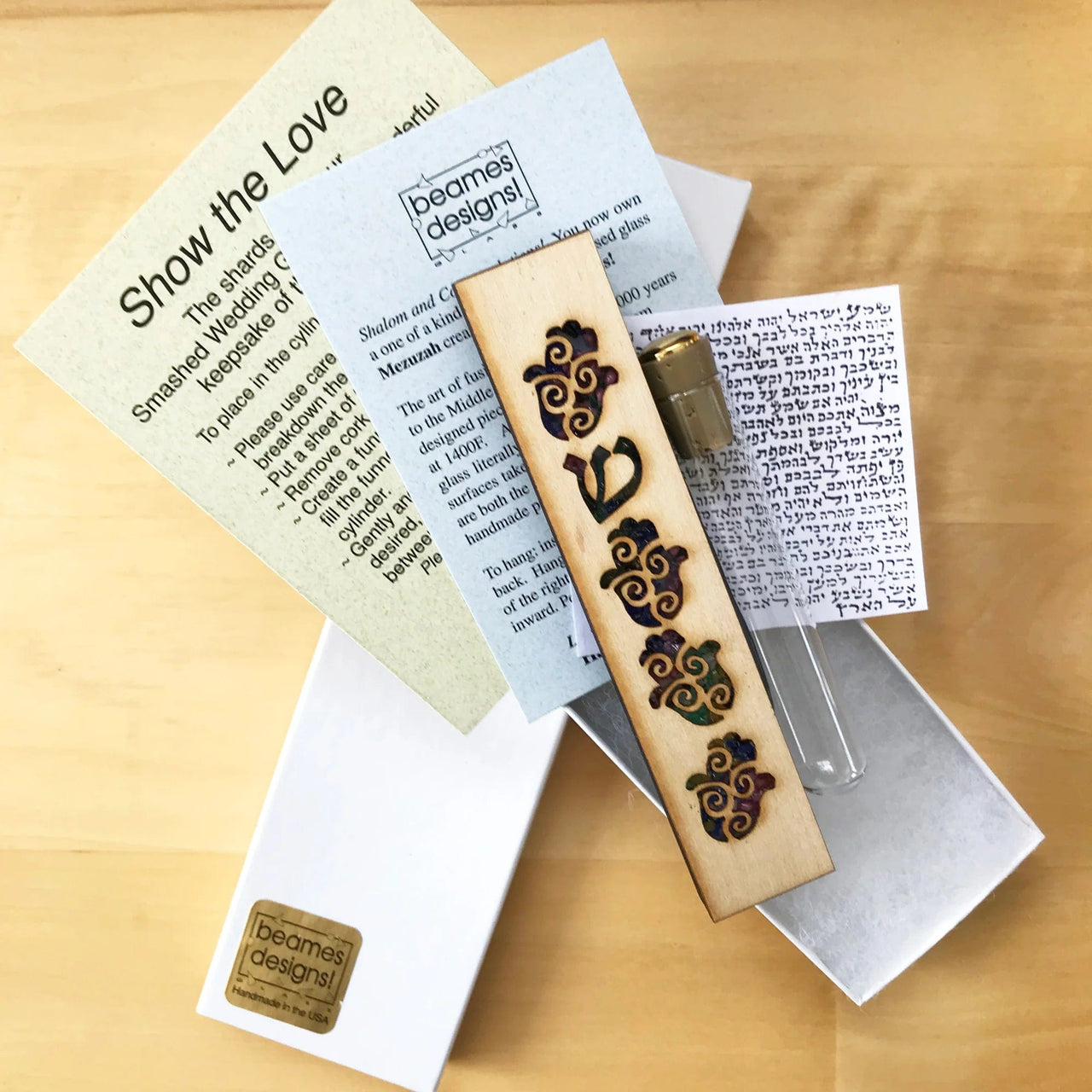 Beames Designs - Hamsa Wedding Mezuzah - Blue - ModernTribe