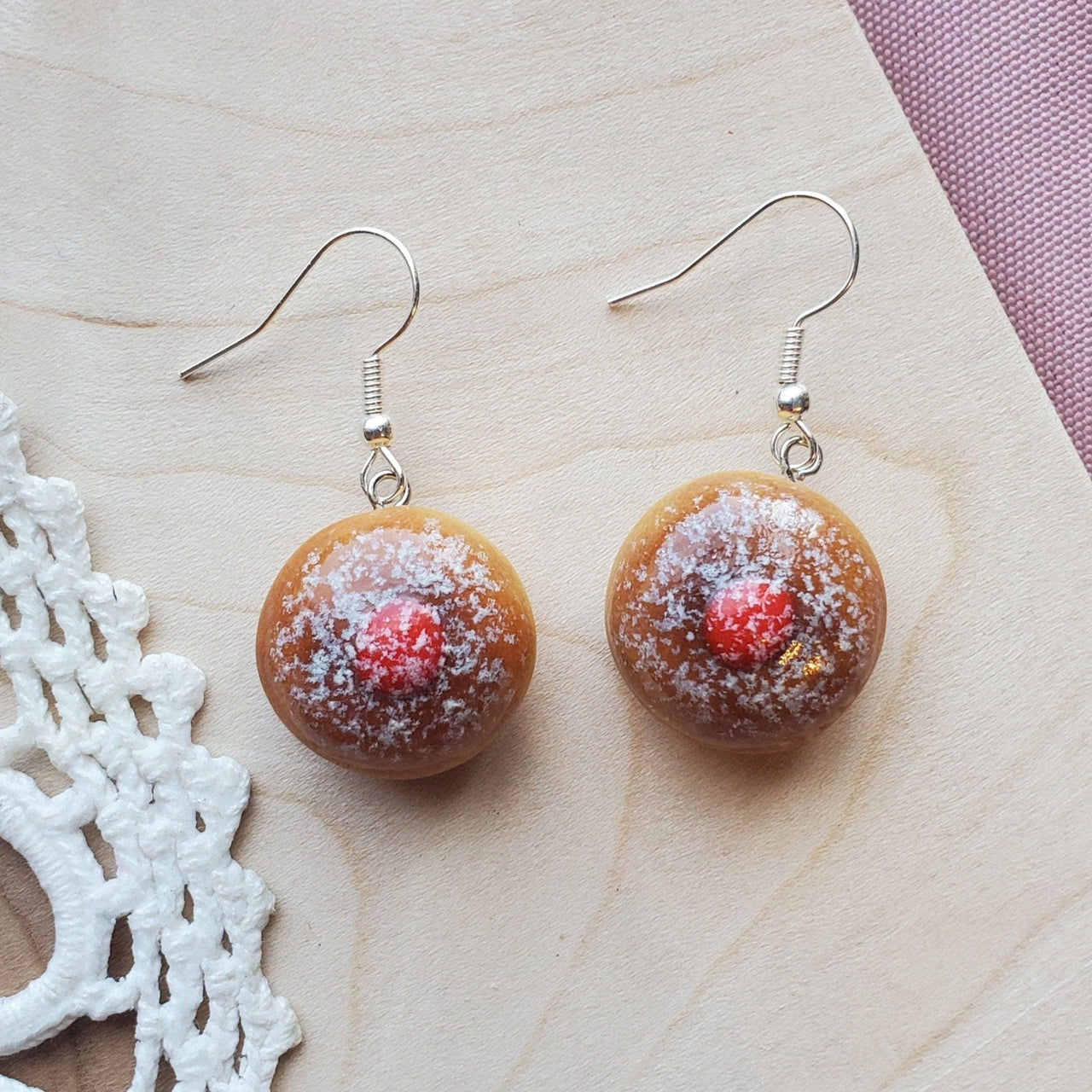 Edie's Art Shop Earrings Clay Sufganiyot Earrings