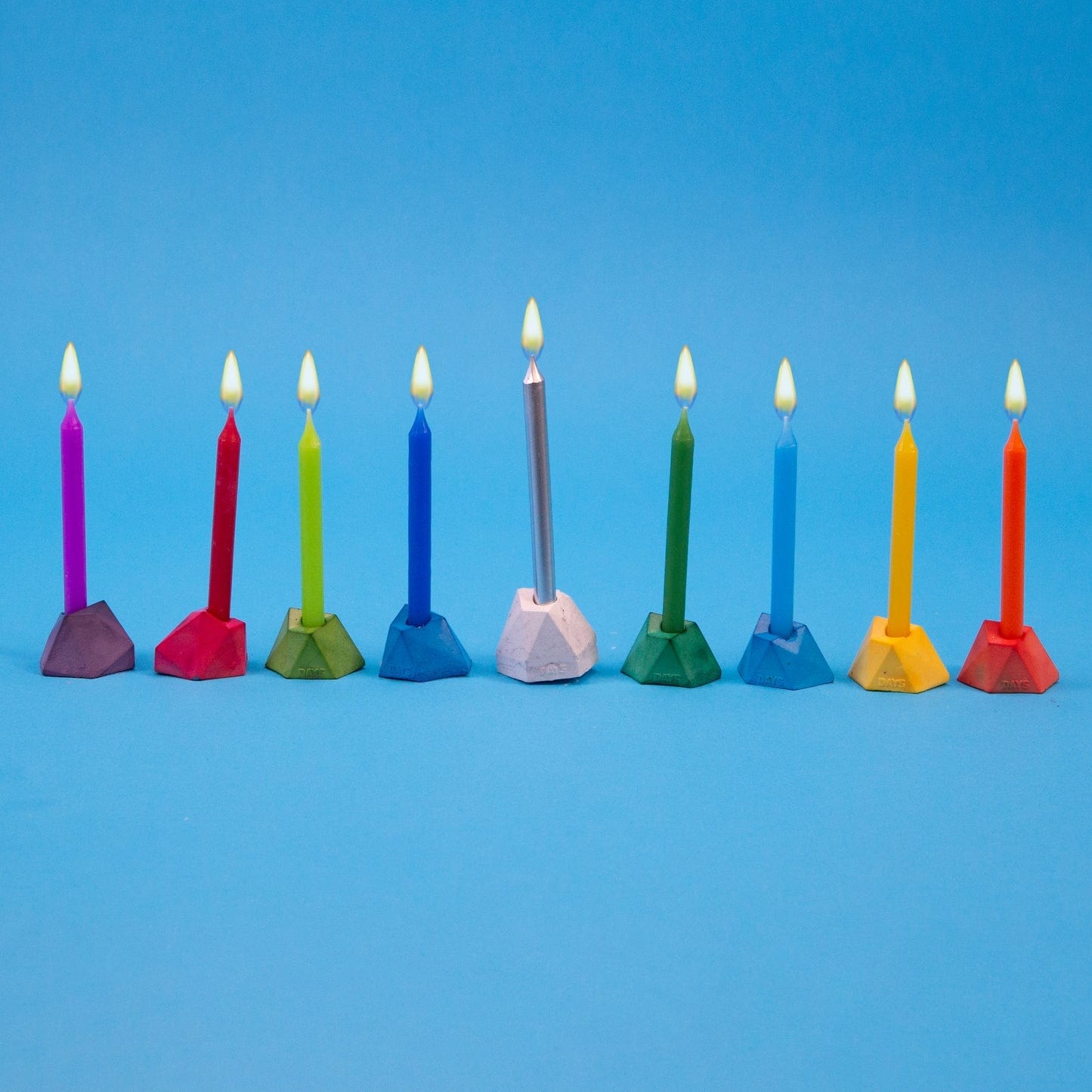 Days United Hanukkah Candles DIY Stone Age Menorah