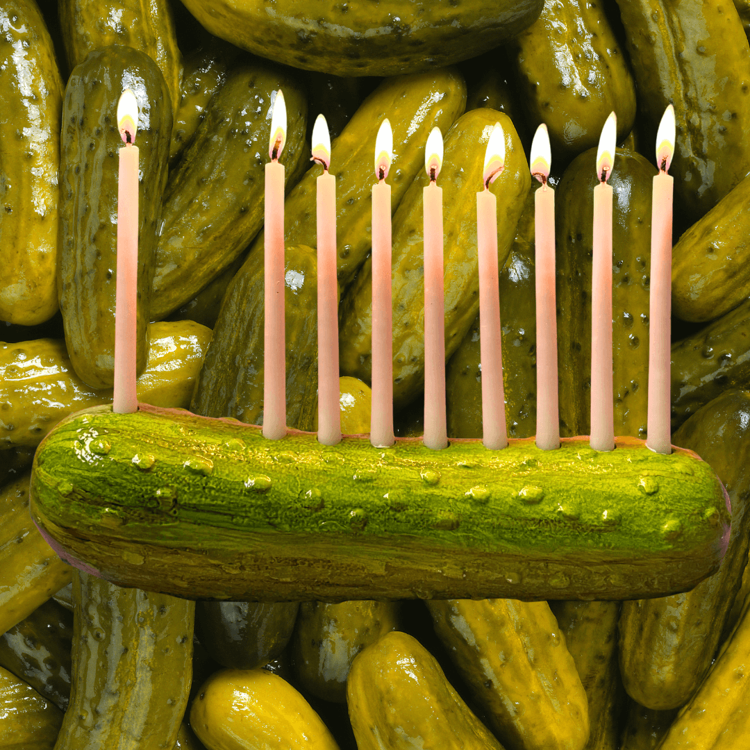 Amy Kritzer Becker Menorahs Handmade Pickle Menorah