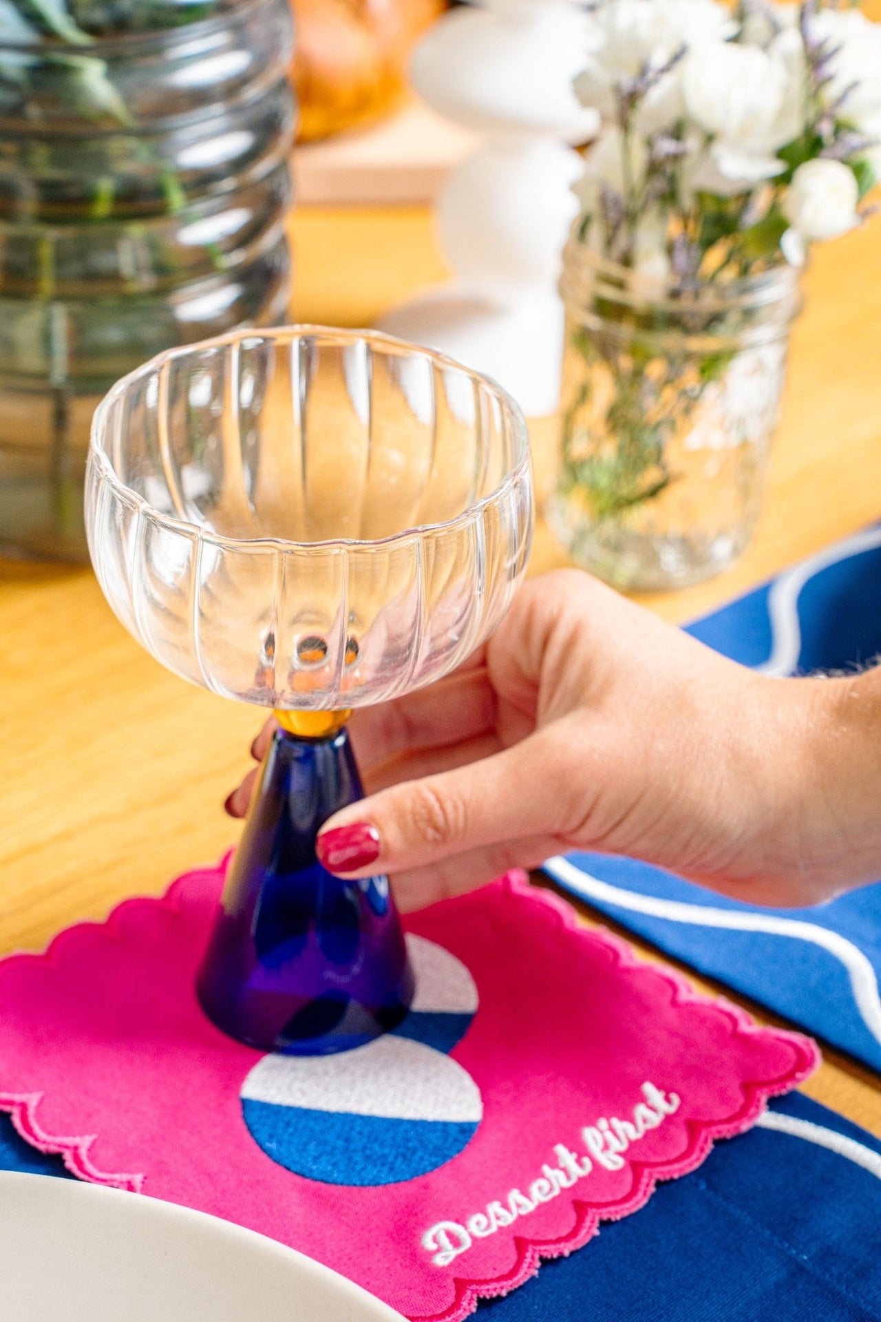 The Nosh Table - Challah Day Gift Set - (Set of 4 Plates & 4 Cocktail Napkins) - ModernTribe