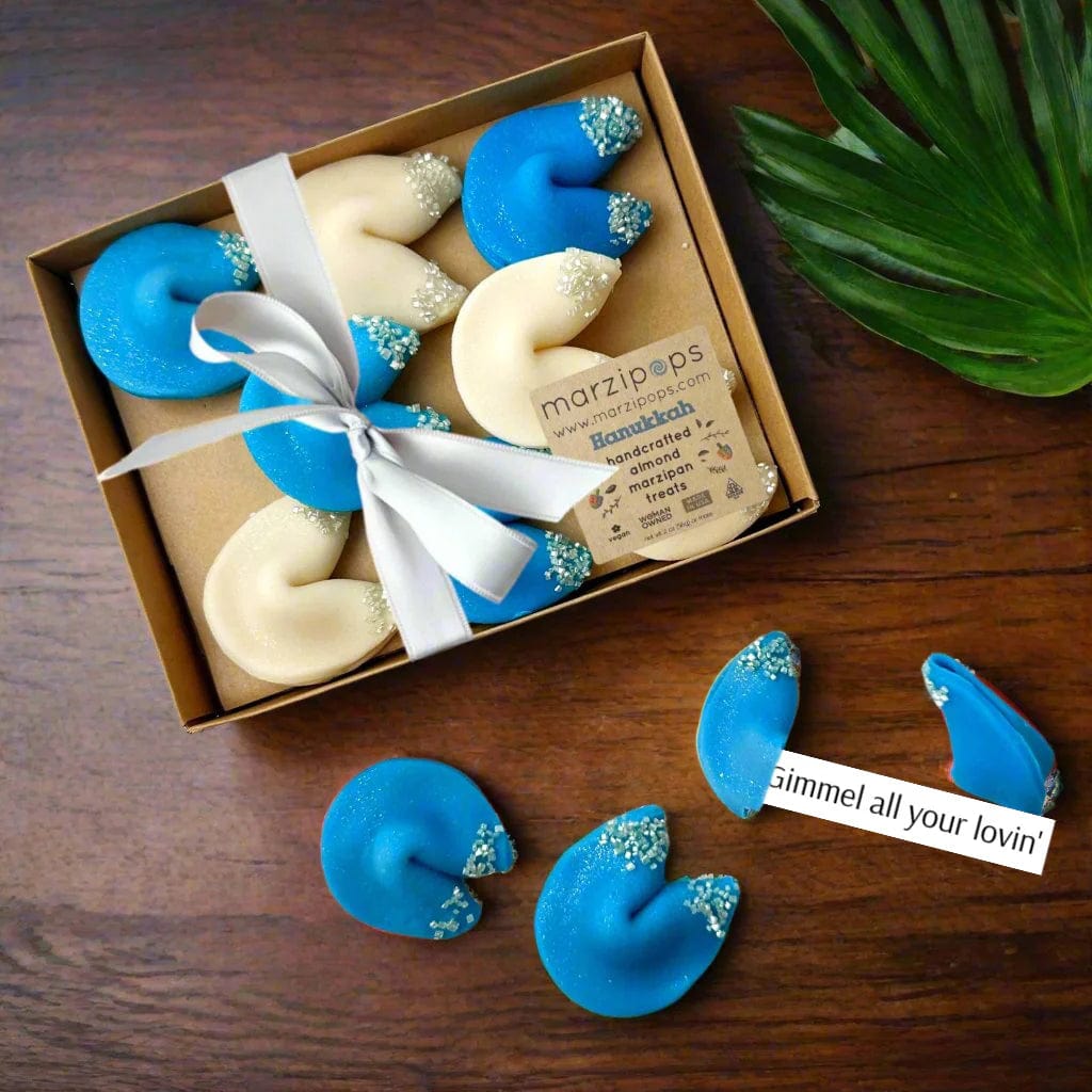Marzipops - Hanukkah Sparkly Marzipan Fortune Cookies - ModernTribe