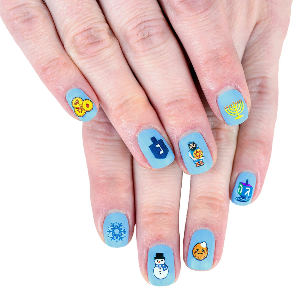 Midrash Manicures - Midrash Manicures Hanukkah Nail Decals - ModernTribe
