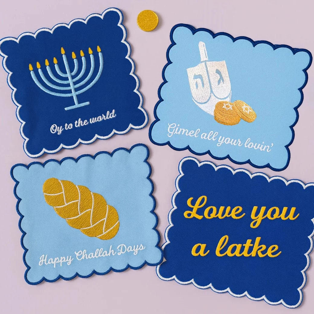 The Nosh Table Napkins Everybody Wants This Hanukkah Cocktail Napkins - Set of 4
