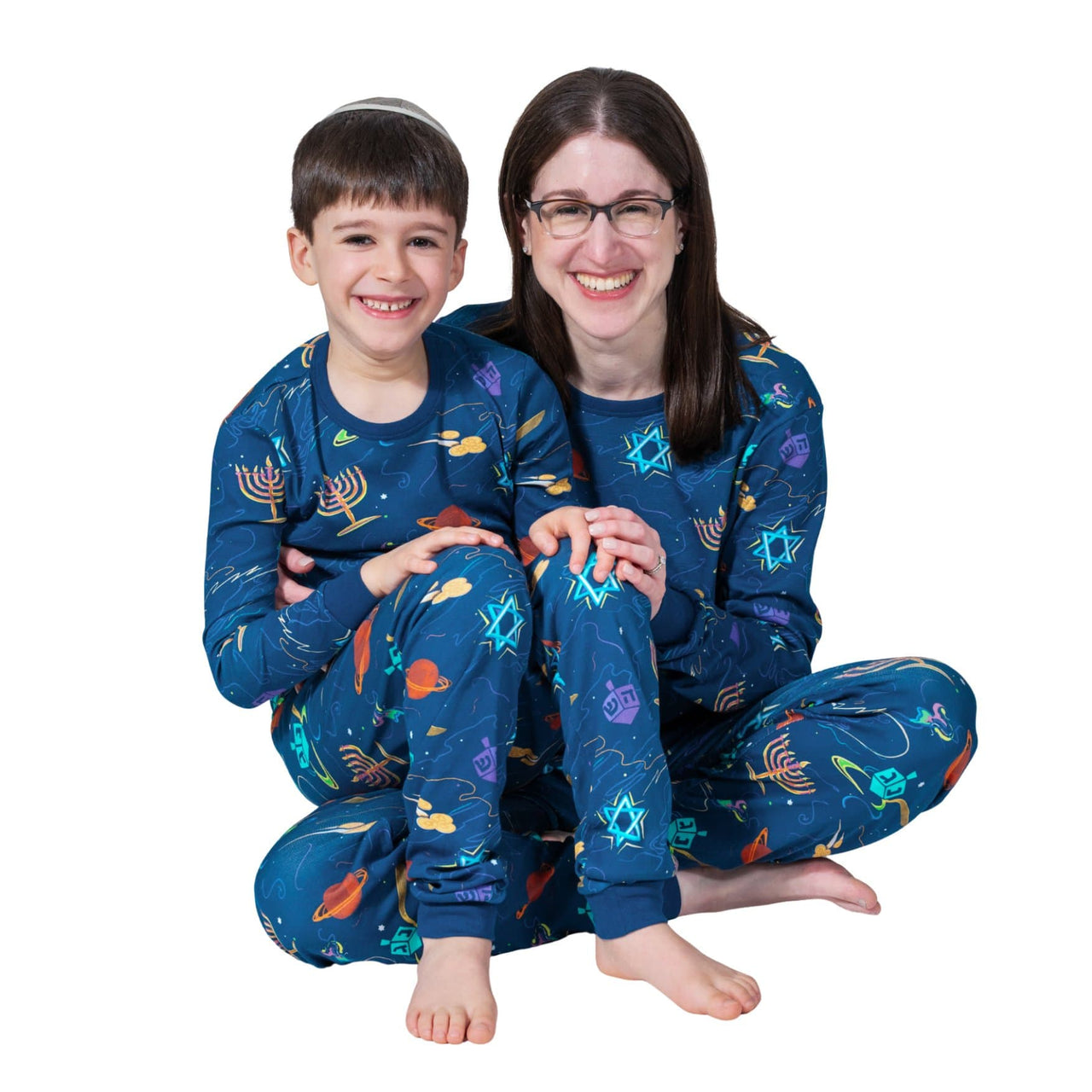 Adult Hanukkah Space Pajamas by Midrash Manicures
