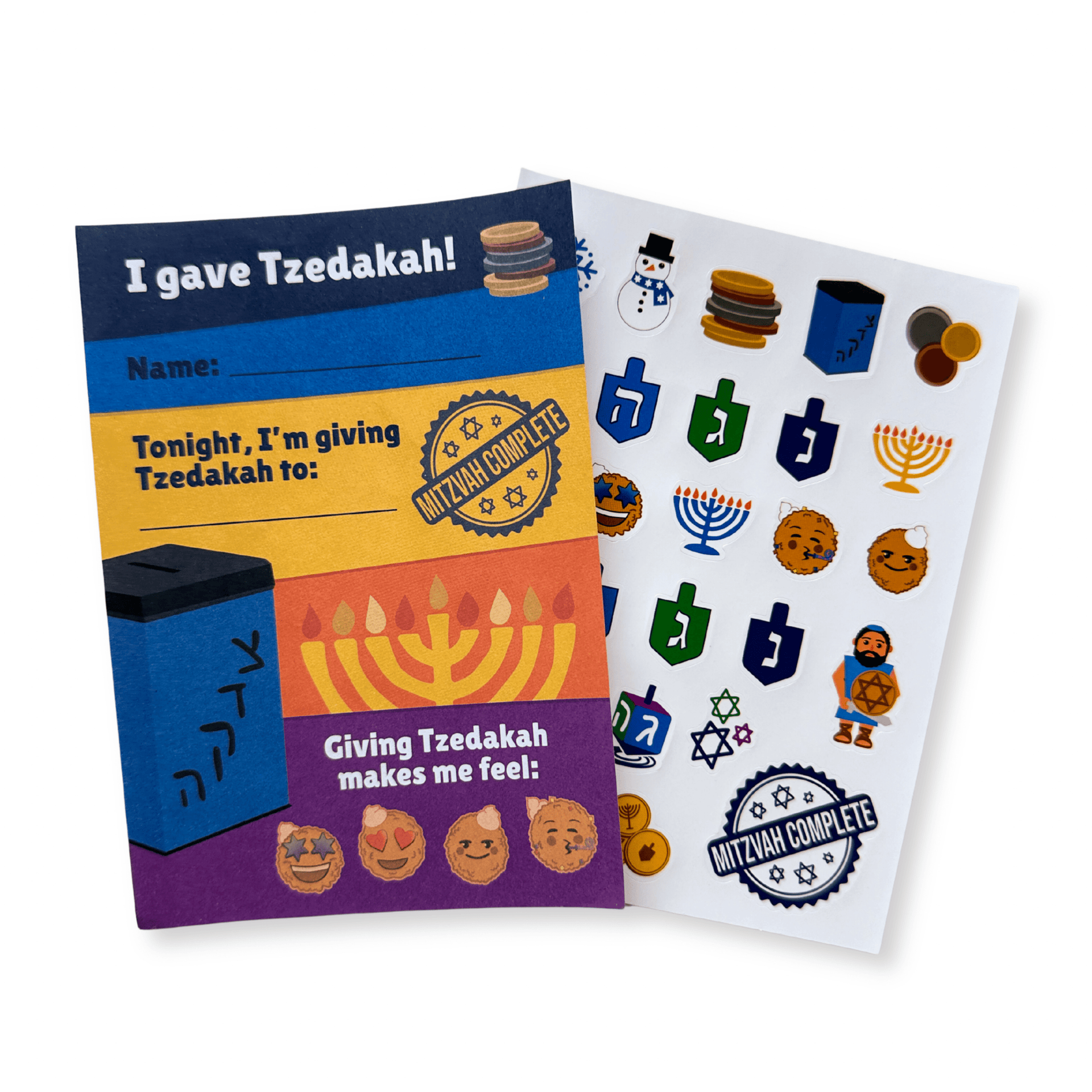 Midrash Manicures Crafts Hanukkah Tzedakah Project Stickers