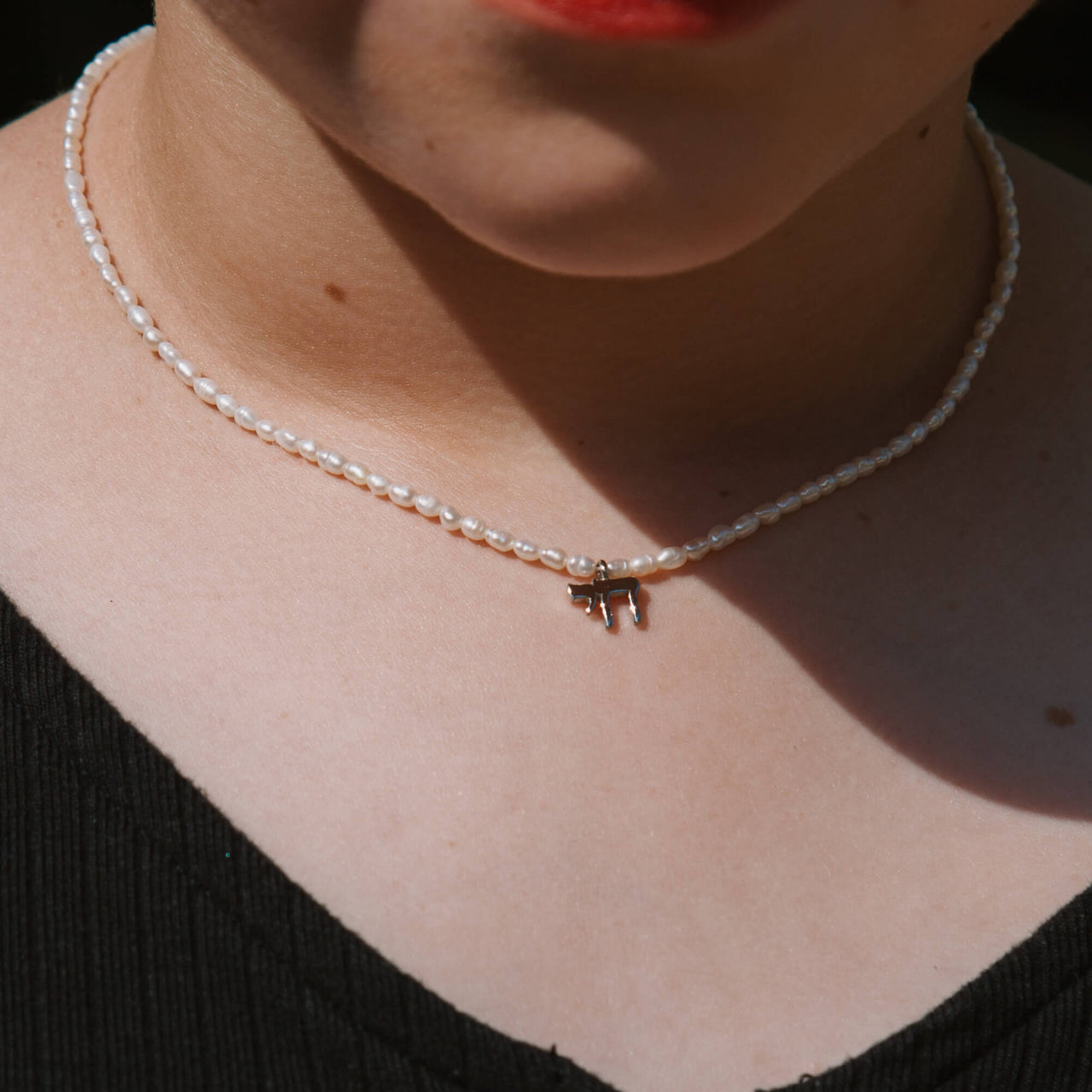 Hineni - The Everyday Pearl Chai Necklace - Gold Vermeil or Sterling Silver - ModernTribe