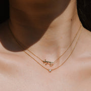 Hineni - Custom Hebrew Name Necklace - 14k Solid Gold, Gold Vermeil or Sterling Silver - ModernTribe