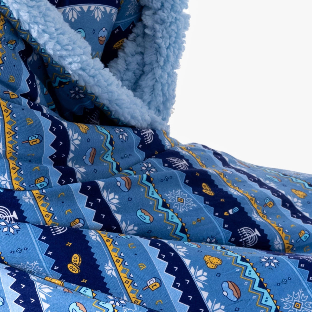 Bellabu Bear Blankets Hanukkah Fair Isle Bamboo Sherpa Blanket by Bellabu Bear