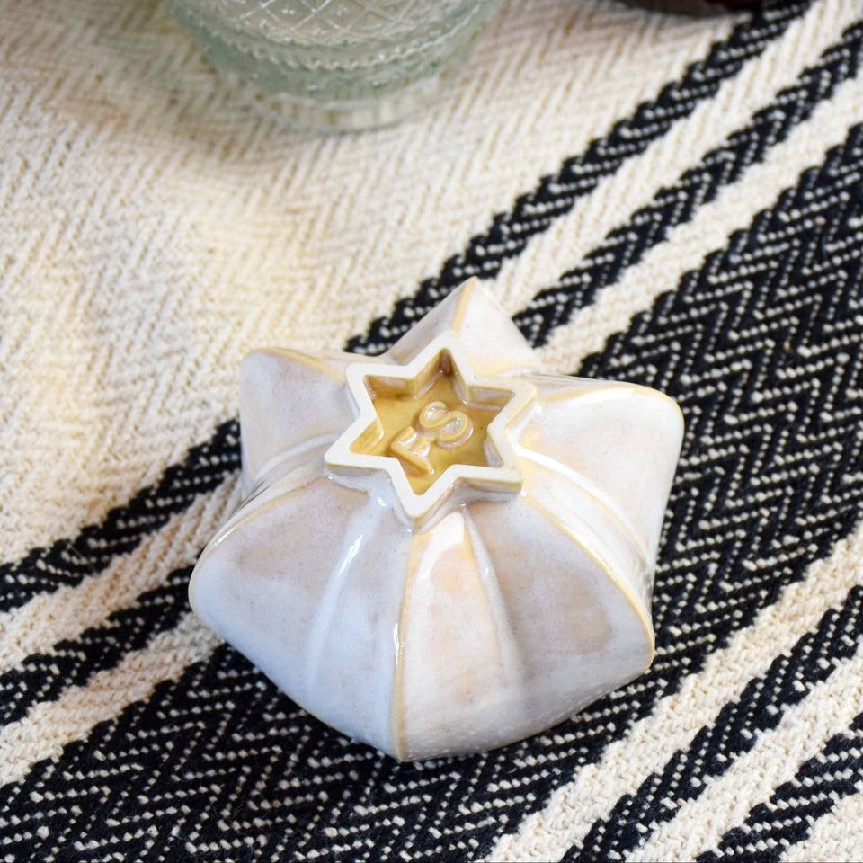 Feldi Studios - Star of David Pom Honey Pot - Cream - ModernTribe