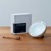 Green Judaica - Handmade Soft Blue and Platinum Porcelain Honey Dish - ModernTribe