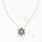 Stitch and Stone Necklaces Marcasite / Silver Butterfly Star of David Necklace - Marcasite