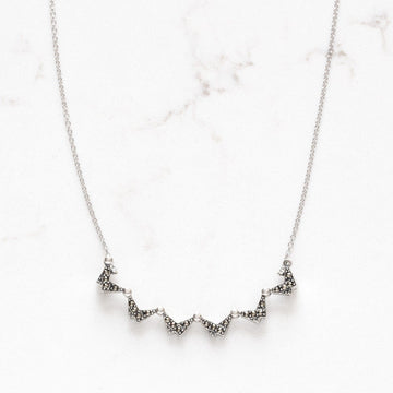 Stitch and Stone Necklaces Marcasite / Silver Butterfly Star of David Necklace - Marcasite
