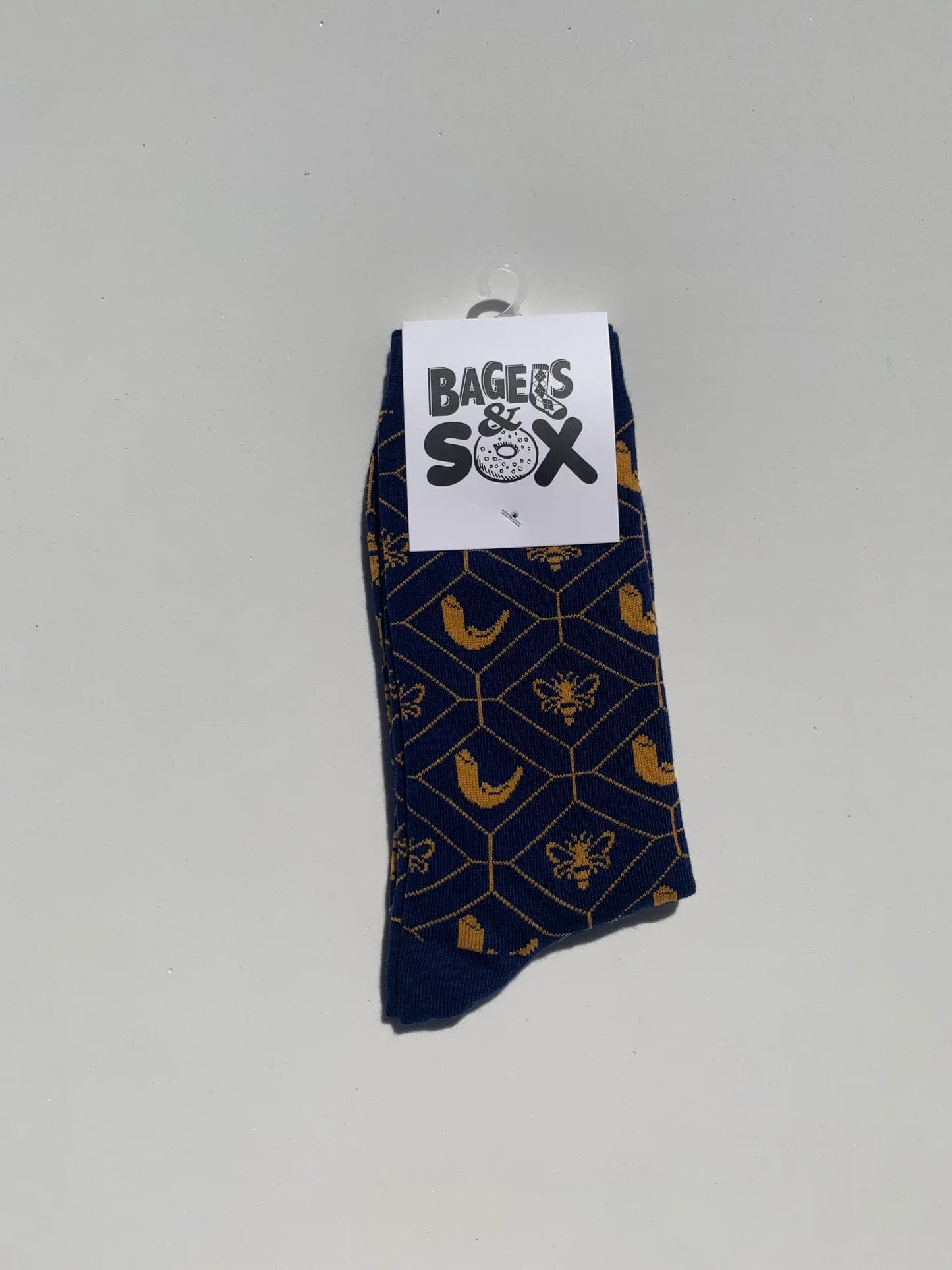 Bagels & Sox Socks One Size: US 7-12 Buzzy Rosh Hashanah Socks - Adults