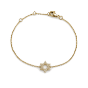 Izakov Fine Jewelry Bracelets Yellow Gold / Small (8mm) Star of David Diamond Bracelet - 14k Yellow, White or Rose Gold