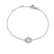 Izakov Fine Jewelry Bracelets White Gold / Small (8mm) Star of David Diamond Bracelet - 14k Yellow, White or Rose Gold