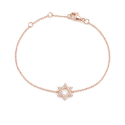 Izakov Fine Jewelry Bracelets Rose Gold / Small (8mm) Star of David Diamond Bracelet - 14k Yellow, White or Rose Gold