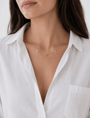 Miriam Merenfeld Jewelry - Taly Hebrew Initial Necklace - (Sterling Silver or Gold - Plated) - ModernTribe