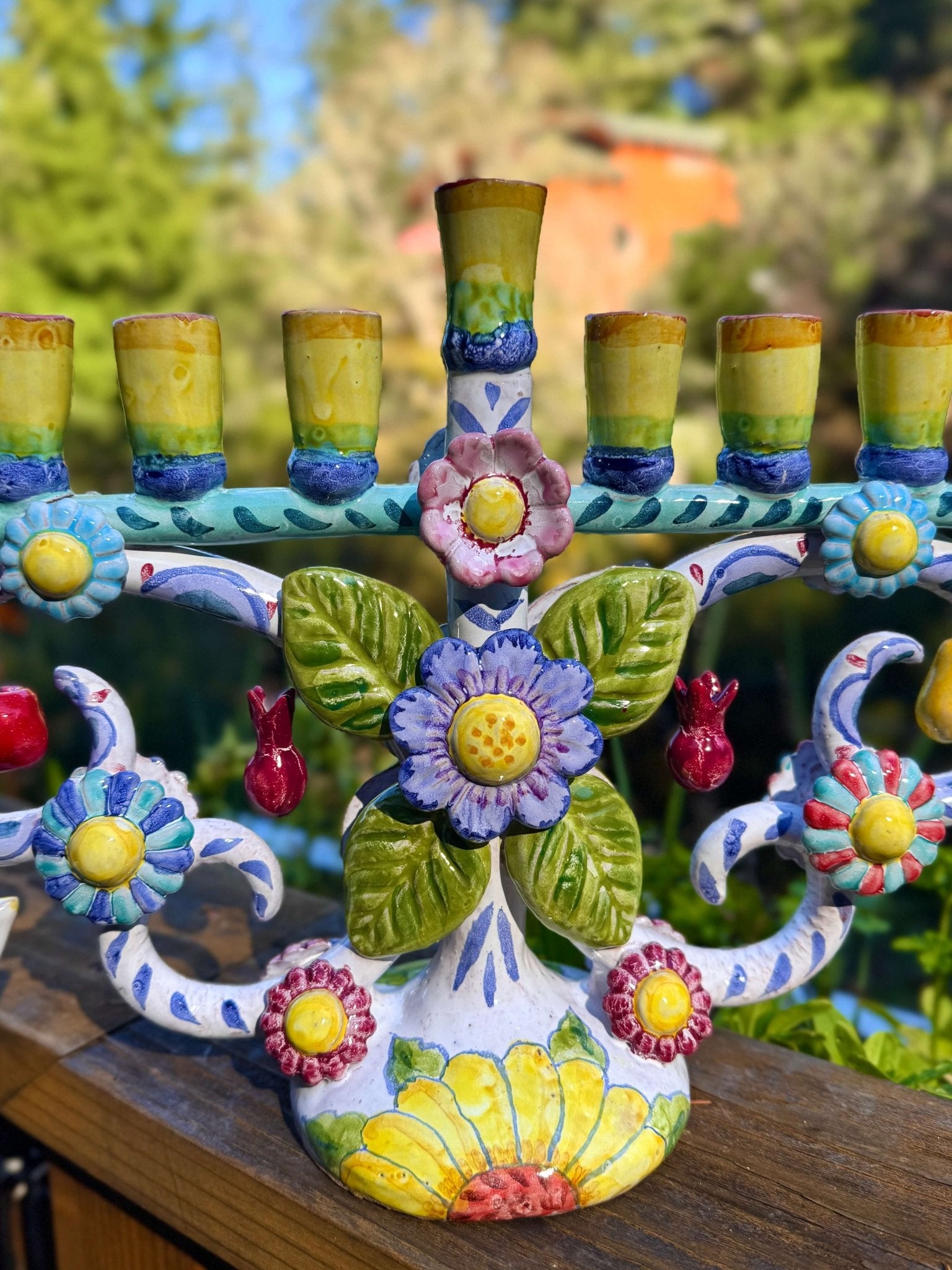 Small Tree of Life Menorah by Liz Lauter