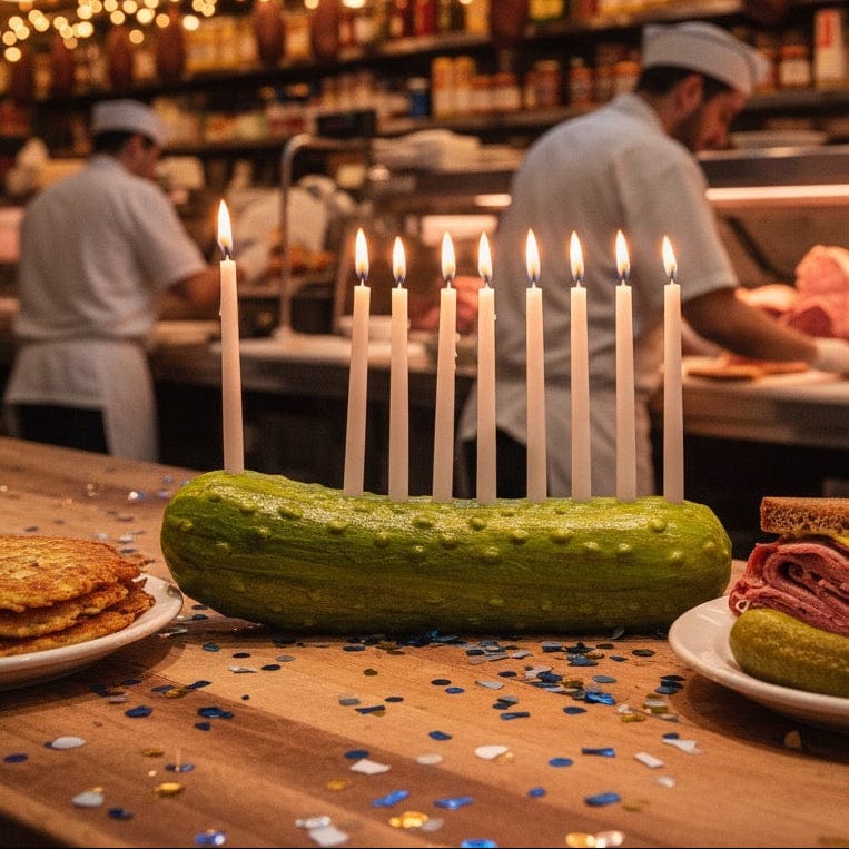 Amy Kritzer Becker - Handmade Pickle Menorah - ModernTribe