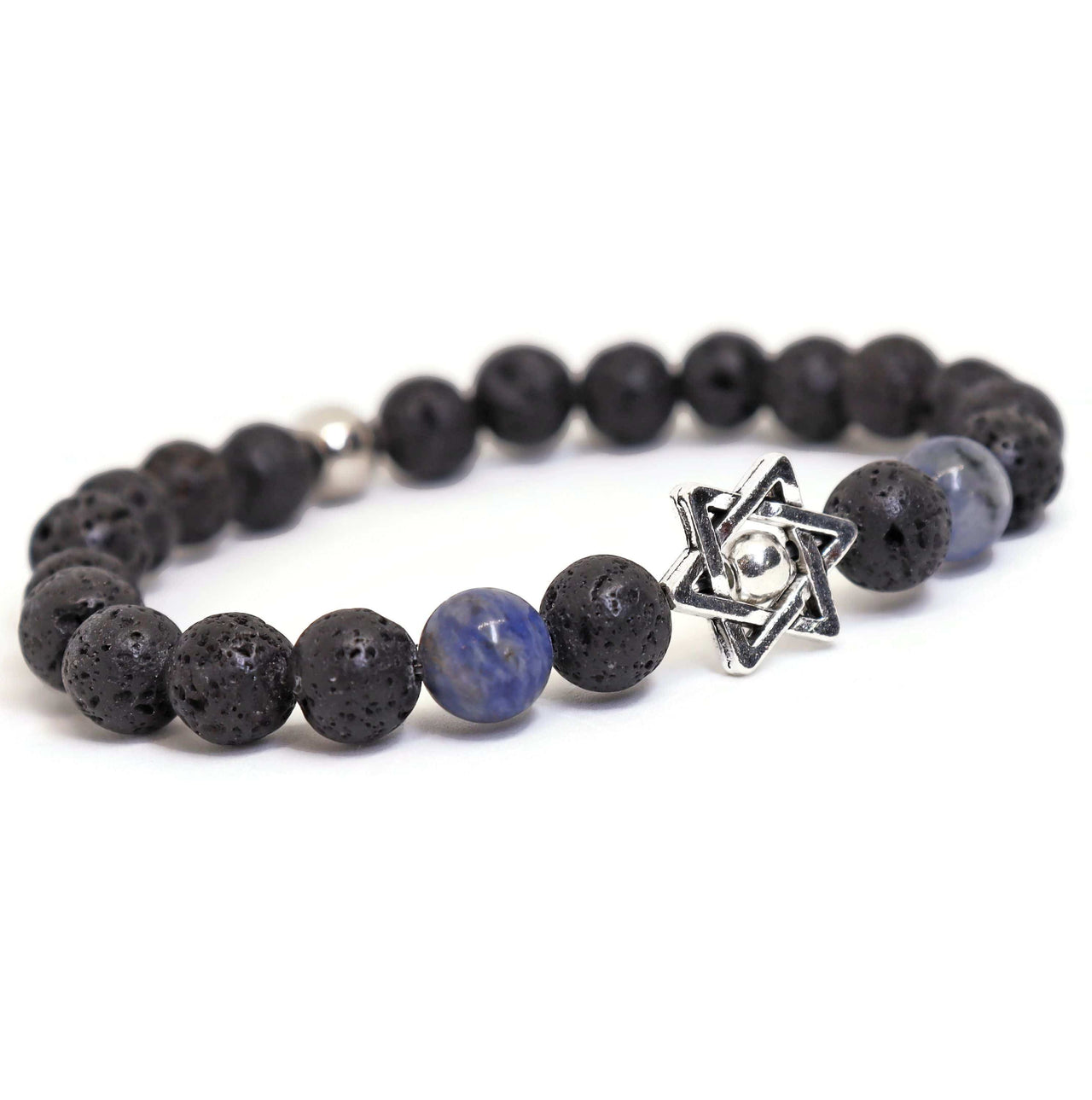 My Tribe by Sea Ranch Jewelry - Lava Stone and Blue Spot Jasper Star Bracelet - 7" or 8" - ModernTribe