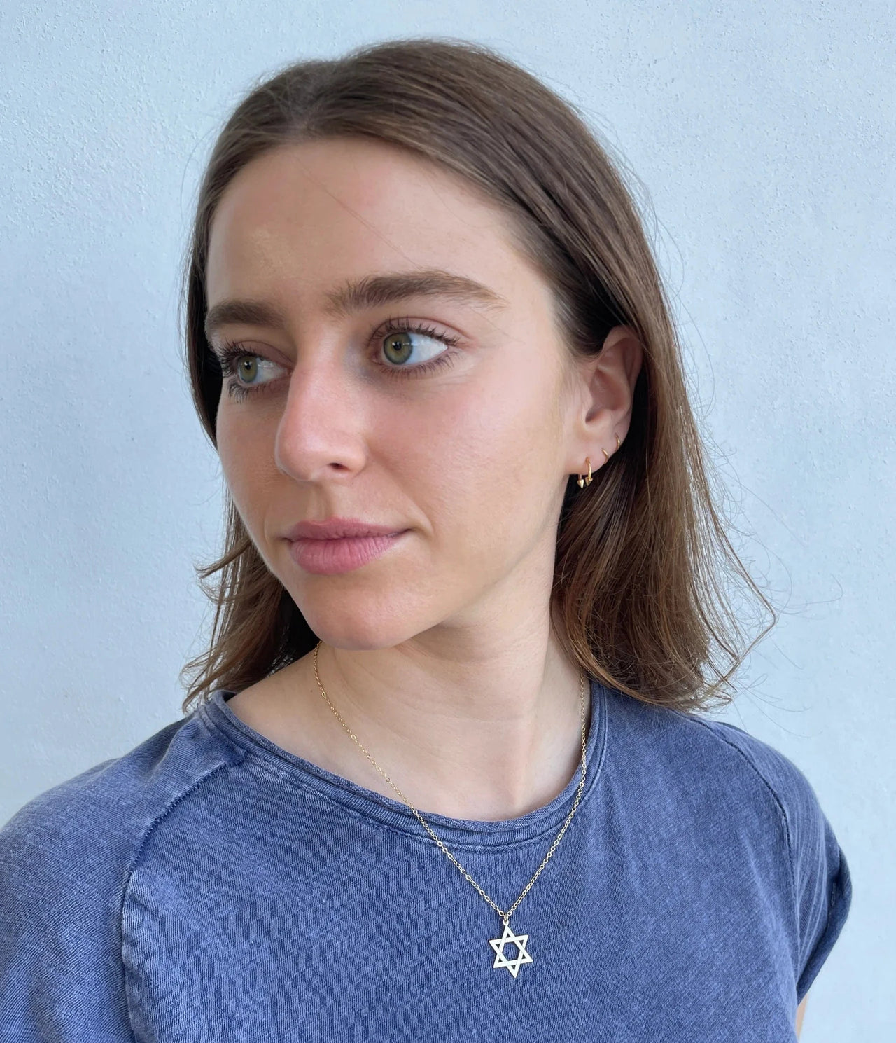 Miriam Merenfeld Jewelry - Jordan Star of David Necklace by Miriam Merenfeld - Gold - Plated, 20" - ModernTribe