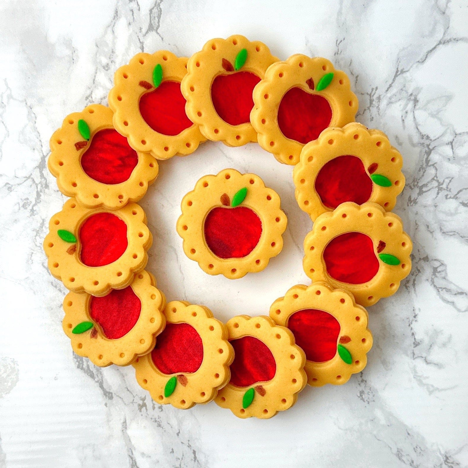 Marzipops Food Rosh Hashanah Linzer Apples