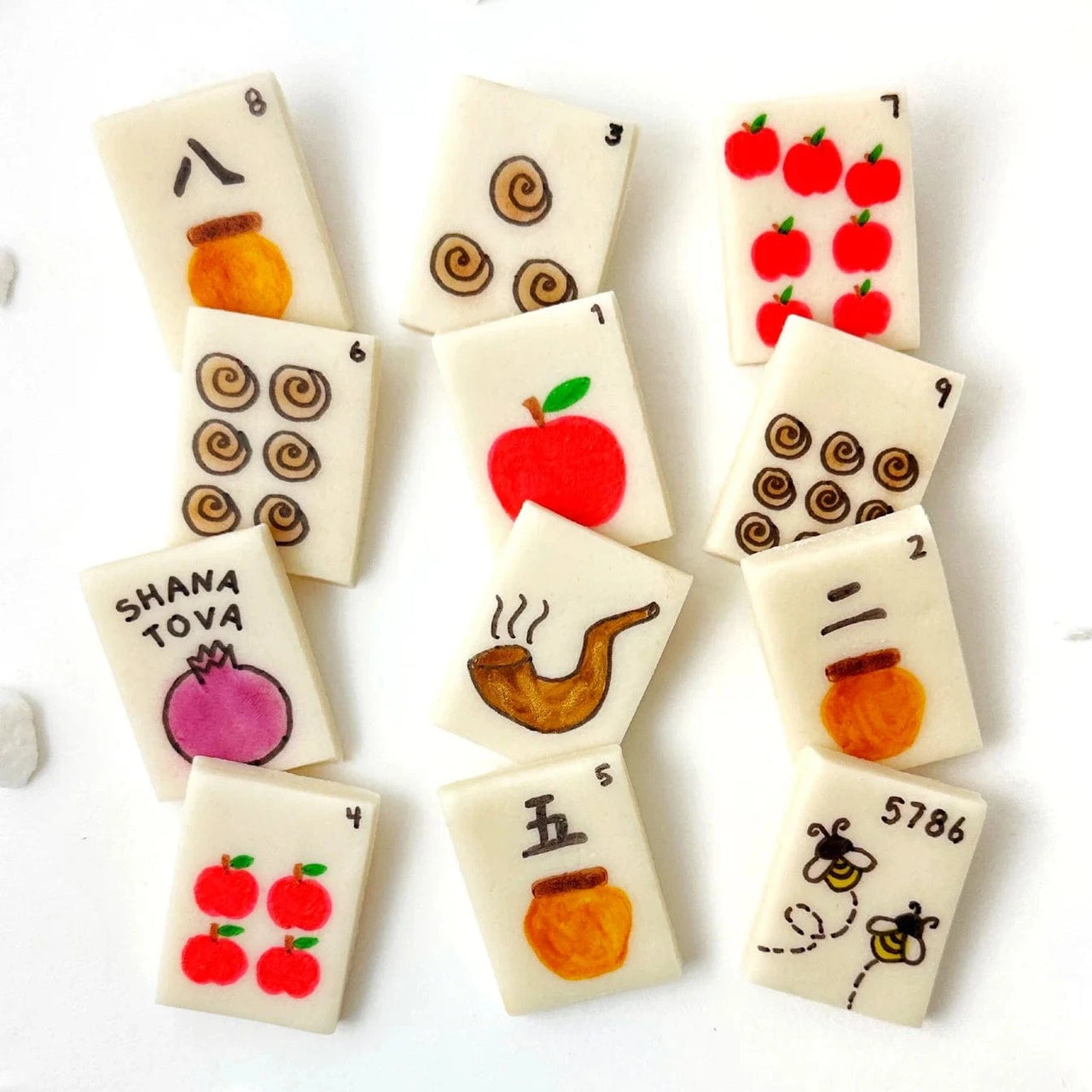 Marzipops Food Rosh Hashanah Mah Jongg Tiles
